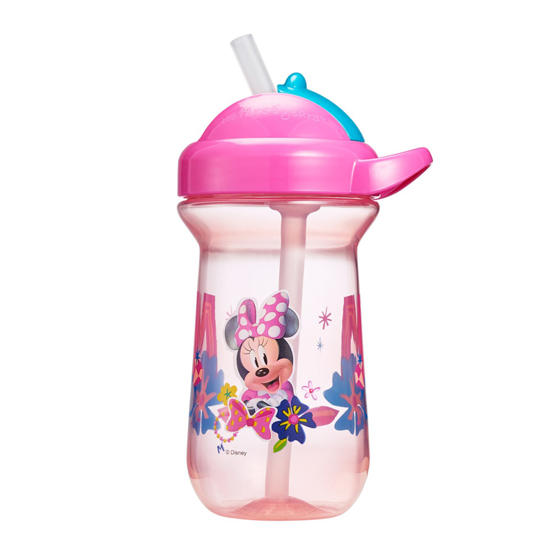 The First Years Disney Minnie Mouse 10oz Flip Top Straw Cup | 18 months+